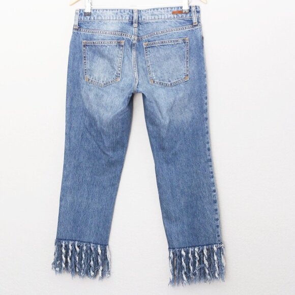 Anthropologie Pilcro and the Letterpress Hyphen Boy Fit Fringe Crop Jeans 27 - Picture 6 of 16